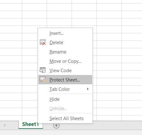 1st Option: MS Excel Protect/Unprotect Sheet in 2023