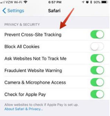 prevent cross-site tracking