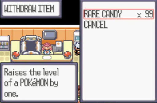 rare candy cheat code sapphire