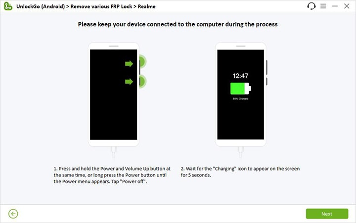 power off realme