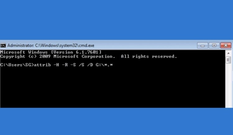 recover data from usb drive using cmd command