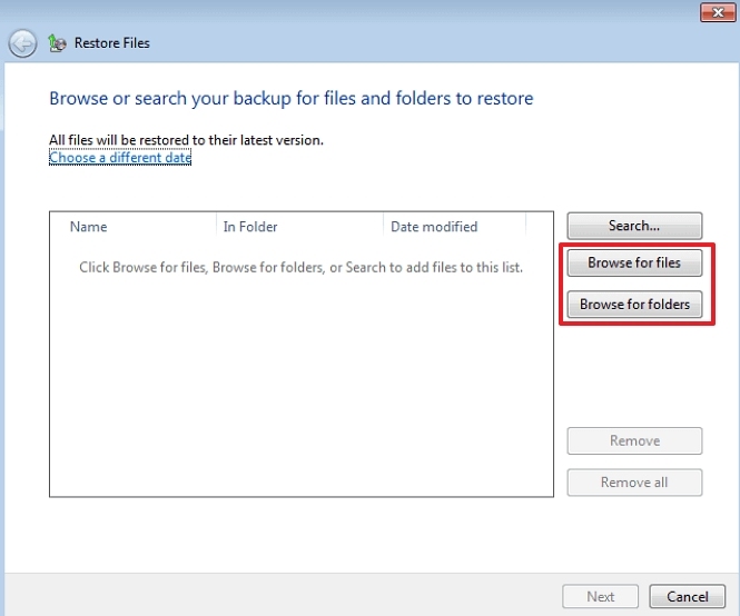 browse for file or folders