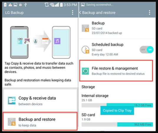 recover photos after a factory reset Android device