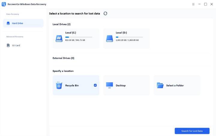 recover data from recycle bin