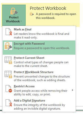 remove a password from excel