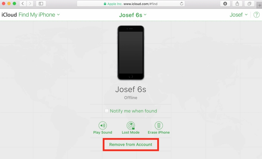 how to erase find my iphone online