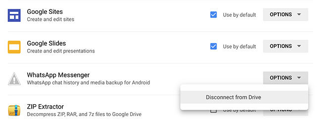remove whatsapp backup from google drive