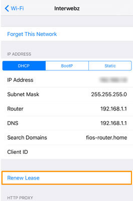 renew your dhcp lease