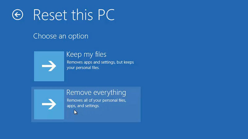 how to factory reset windows 10 without password