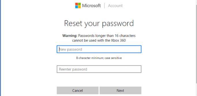 changing microsoft account password