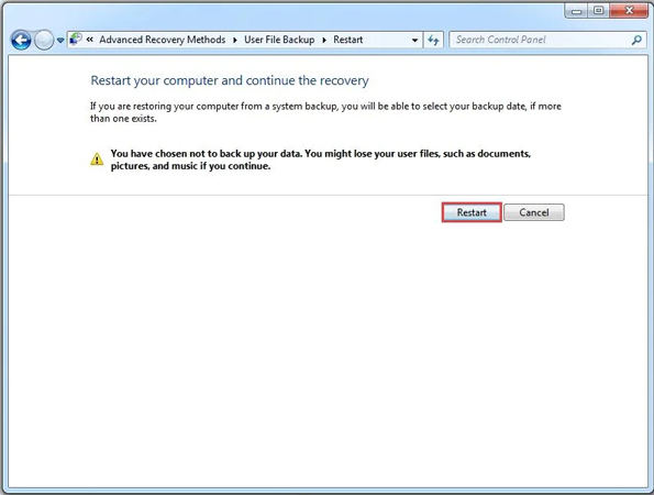 restart control panel