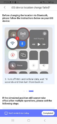 restart wifi & cellular data