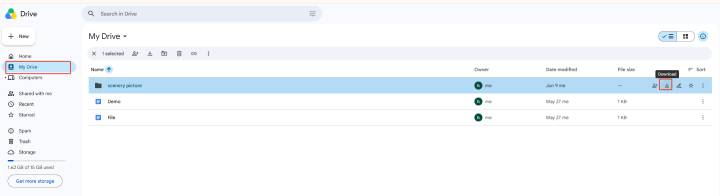 recover from google drive