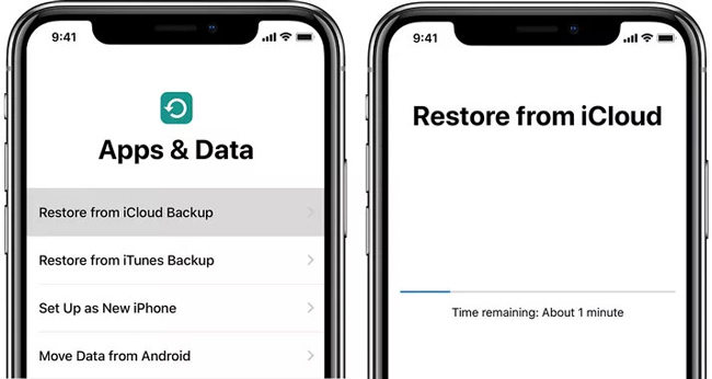 restore from icloud