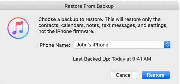 restore itunes backup