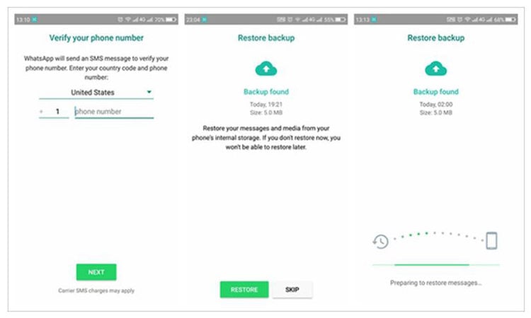restore whatsapp chat to iphone