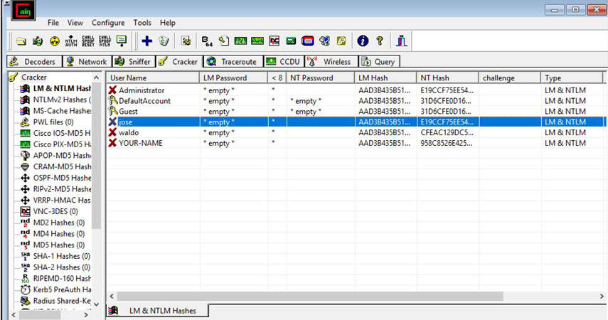 what hash format are modern windows login passwords stored in