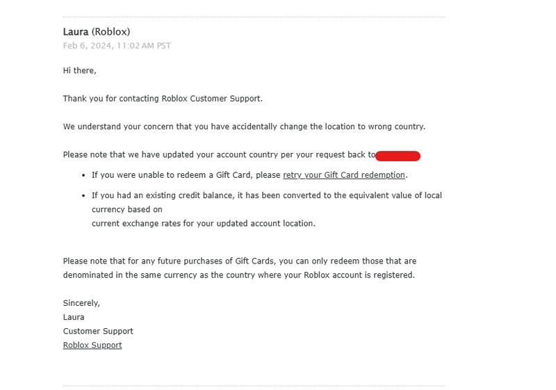 Roblox Customer Support