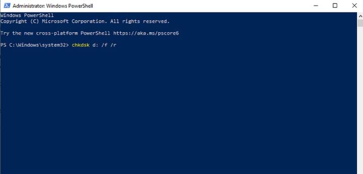 chkdsk command