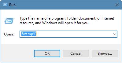 open temp folder