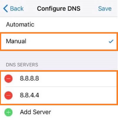 safari cannot connect to server change dns