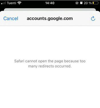 safari cannot open the page