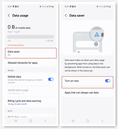 samsung mobile data saver