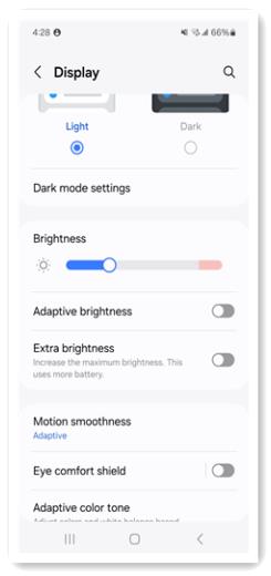 samsung extra brightness