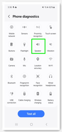 samsung members speaker test