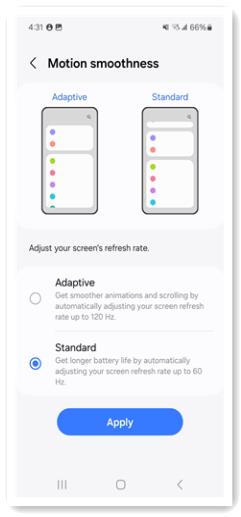 samsung motion smoothness