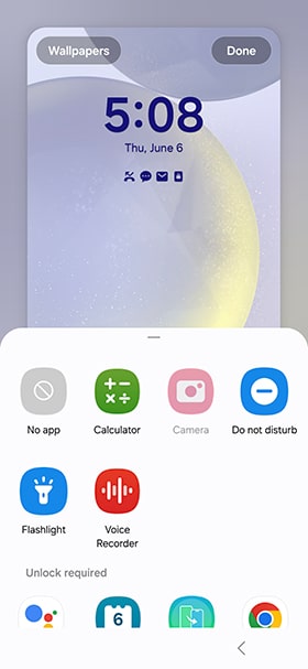 samsung no app option