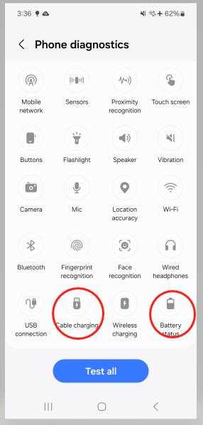 samsung phone diagnostics