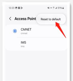 reset apn to default