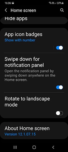 samsung rotate to landscape mode