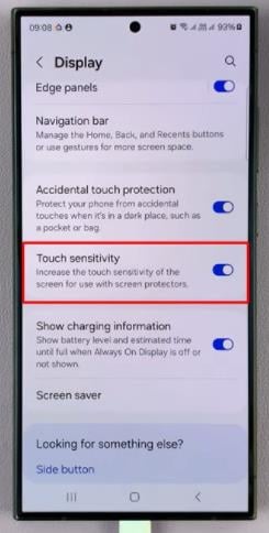 samsung touch sensitivity