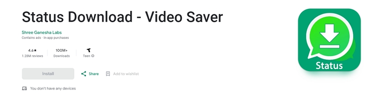 status download video saver