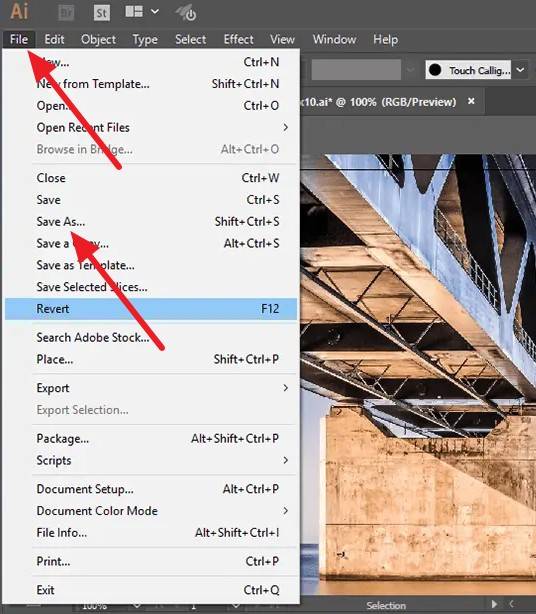 save recovered Illustrator file after crash