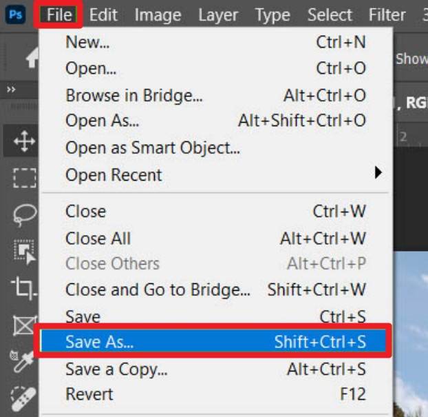 Save recovered PSD file as a copy