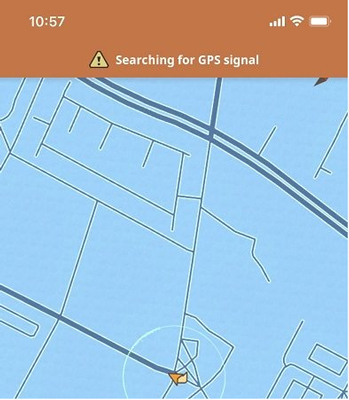 Searching for gps signal issue