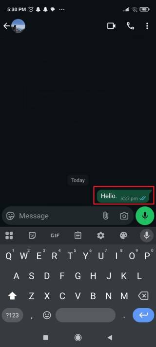 send message and check read receipt