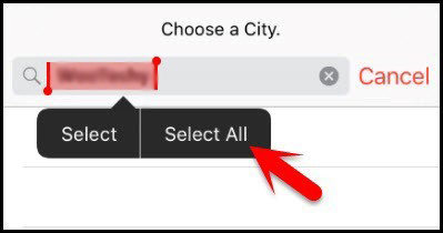 select all