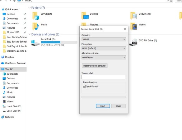 select one last warning