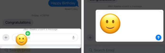 send emoji as sticker on iphone
