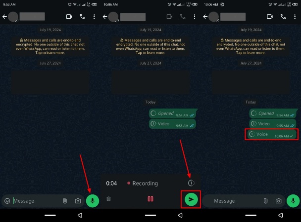 tap view once icon