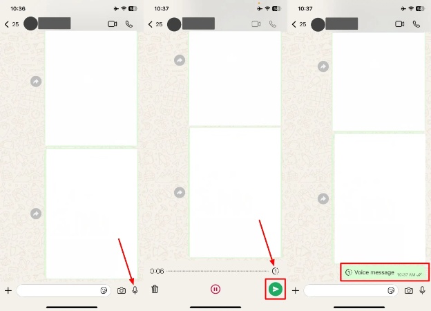 enable view once for voice note