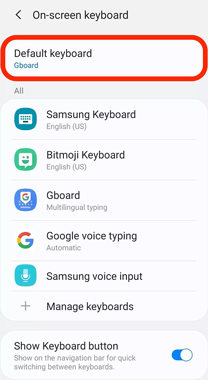 Set Default Keyboards Androids to Fix Gboard Keeps Crashing