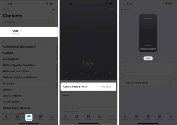 set up contact poster ios17
