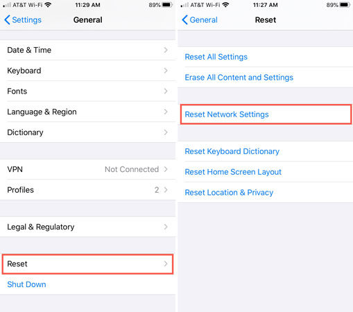 Share Wi-Fi Password from Mac to iPhone reset network setting