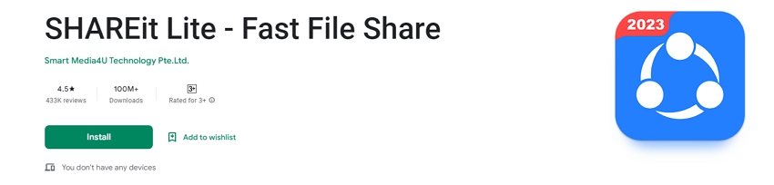 SHAREit Lite - Fast File Share - Apps on Google Play