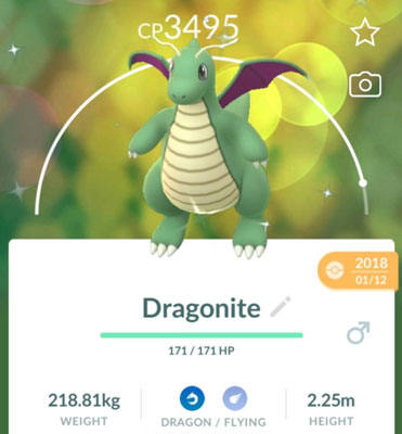 Shiny Pokemon GO shiny dragonite